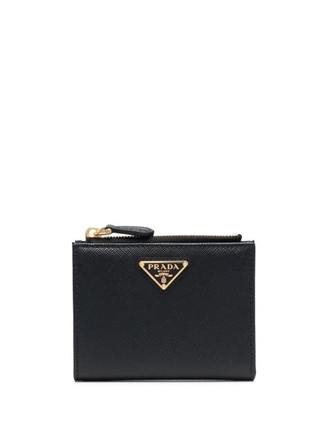 prada slim gold wallet with triangle logo|Prada wallet logo.